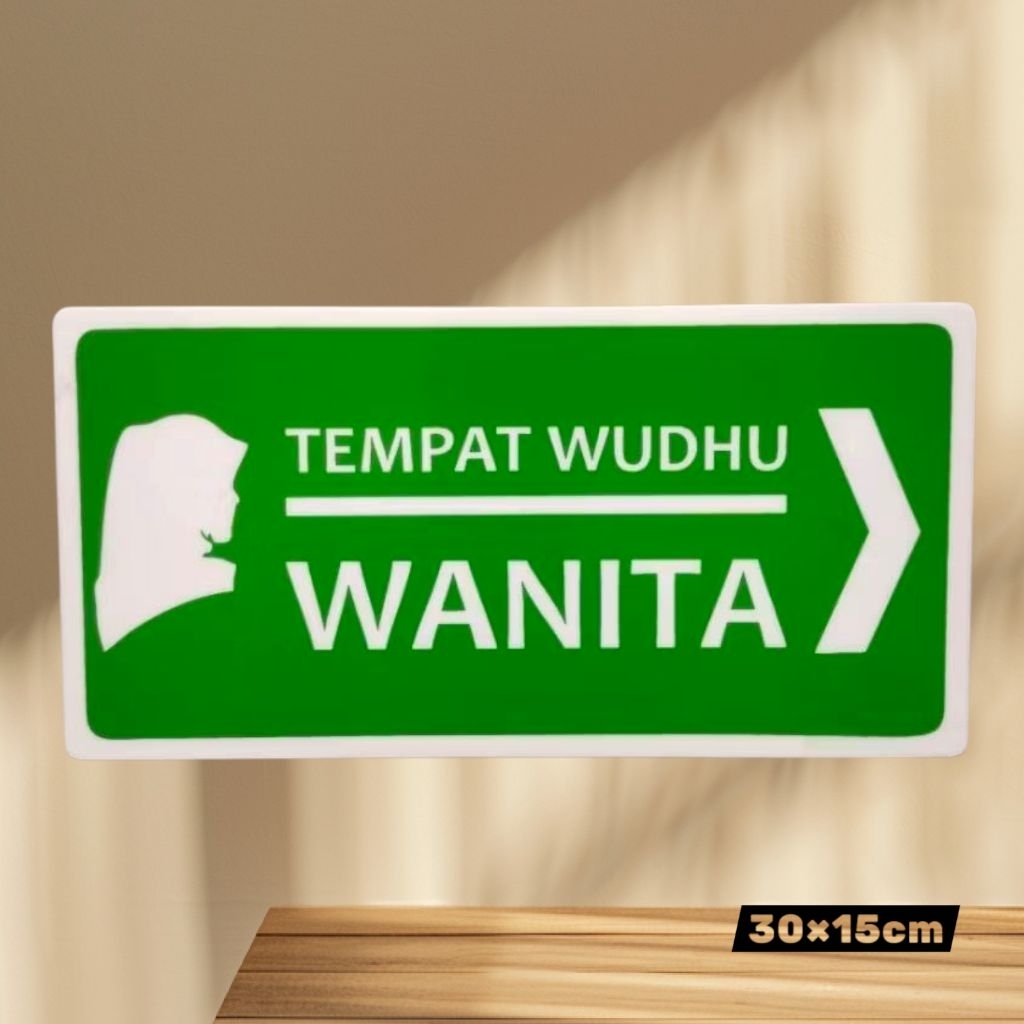 

Sign akrilik TEMPAT WUDHU WANITA arah kanan