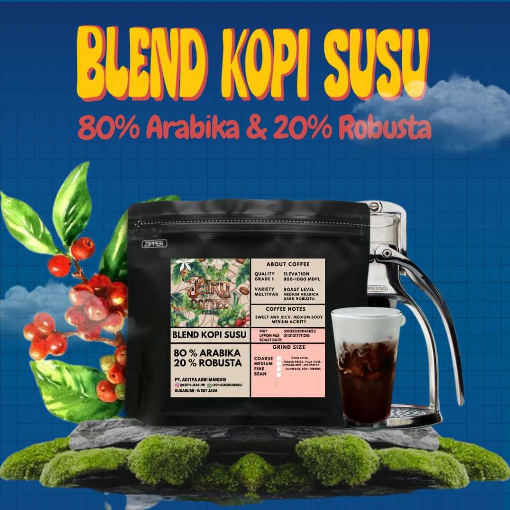 

House Blend Coffee 80% Arabika : 20% Robusta Blend Kopi Susu Espresso Kopi Sukabumi