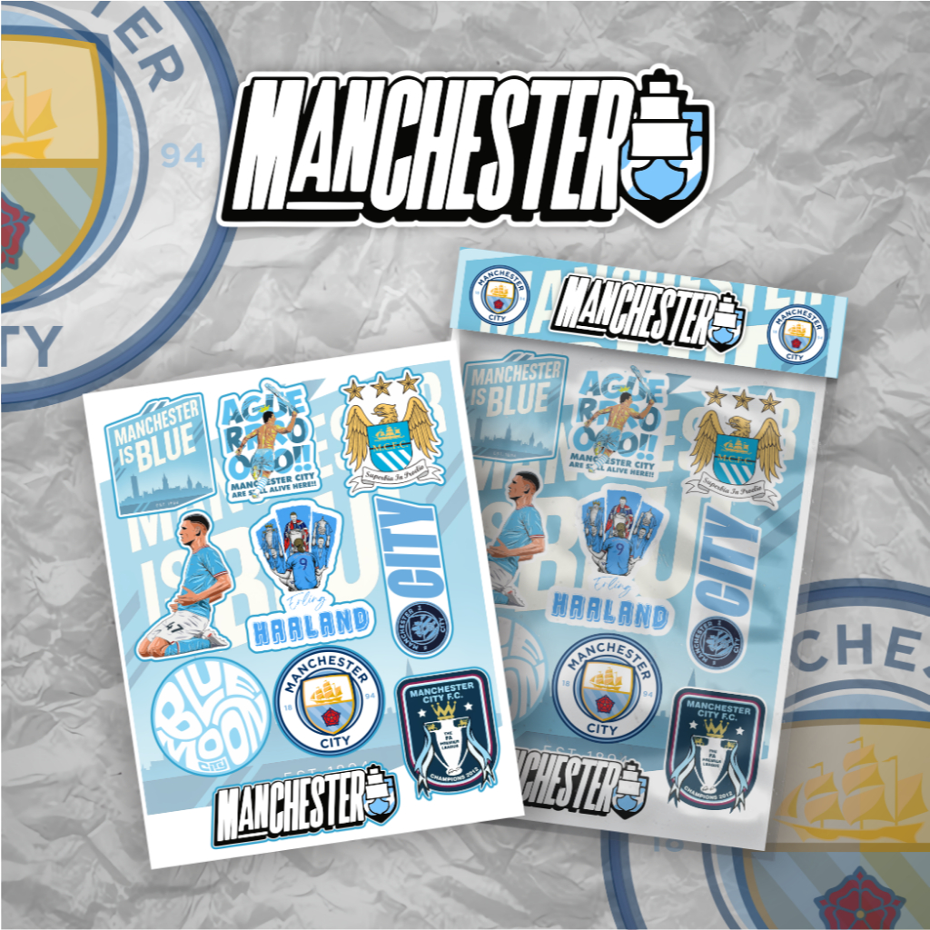 

Sticker Pack Manchester City Premium | Sticker Koper Sticker Tumbler Laptop Helm Casing Phone Tumbler