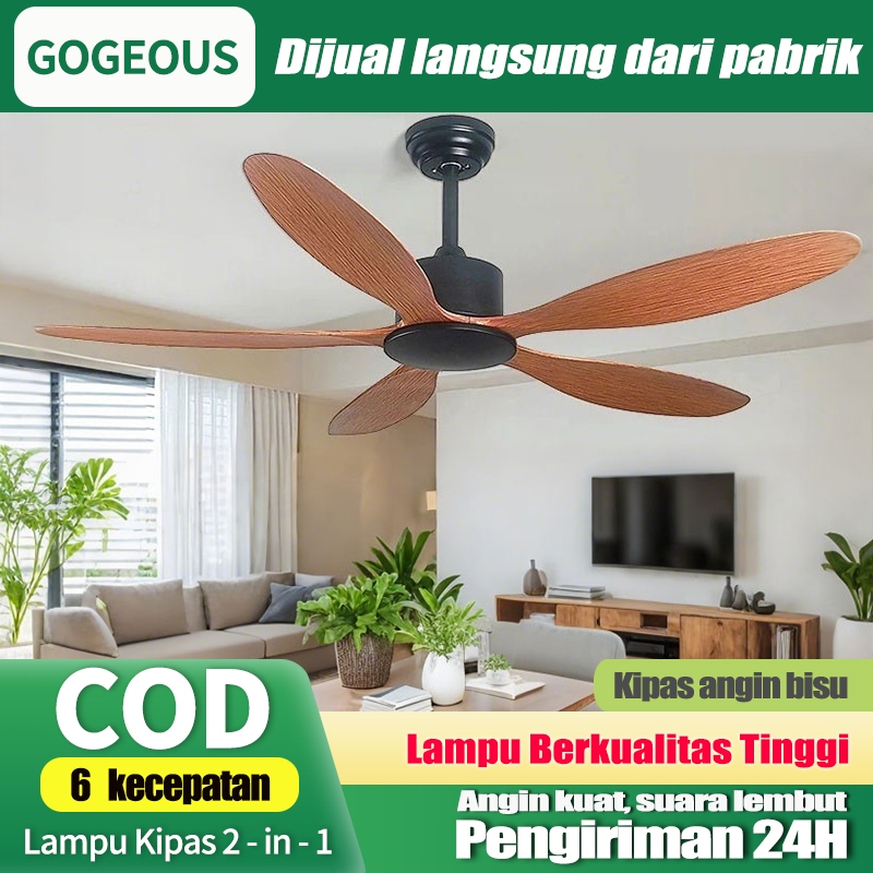 COD kipas lampu gantung plafon remote 42/52 INCI lampu kipas angin gantung kipas angin plafon
