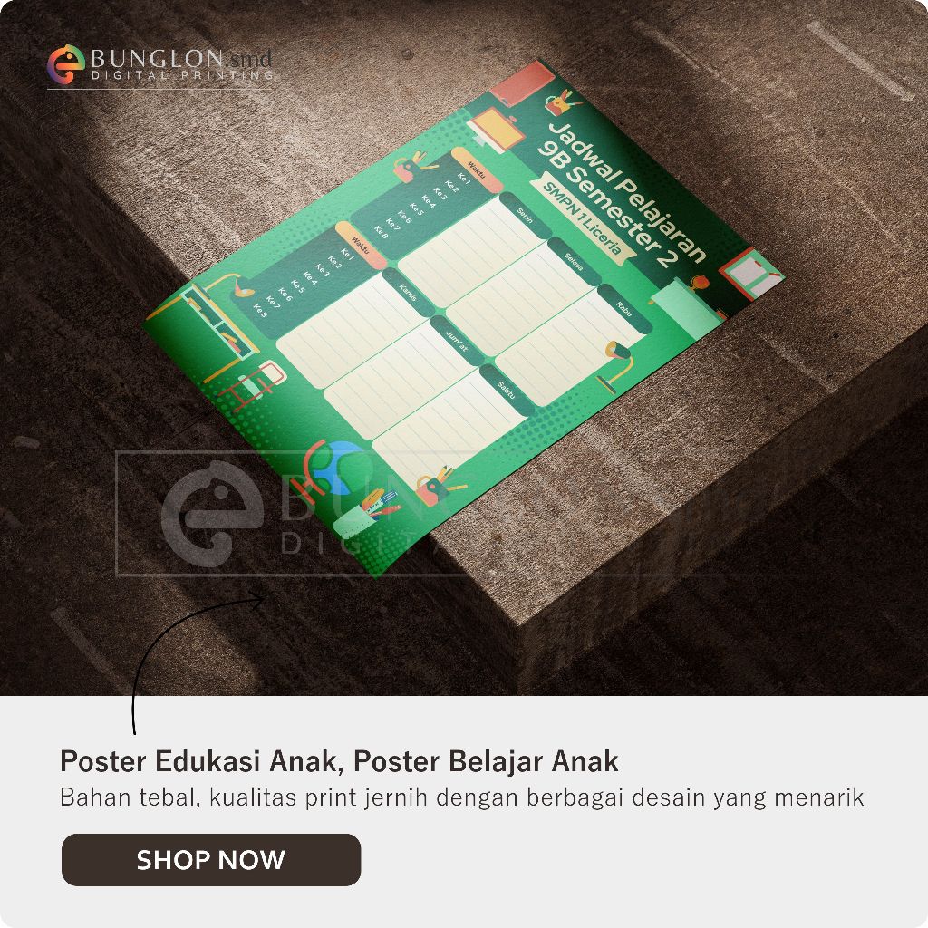

Poster Jadwal Pelajaran Model Hijau