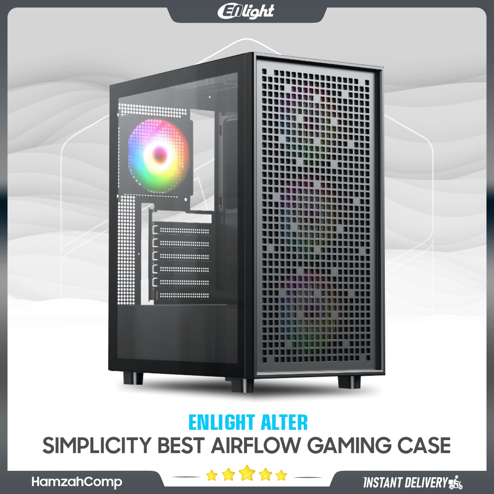 Casing Gaming Enlight Alter Tempered Glass ATX / Casing Gaming PC ATX