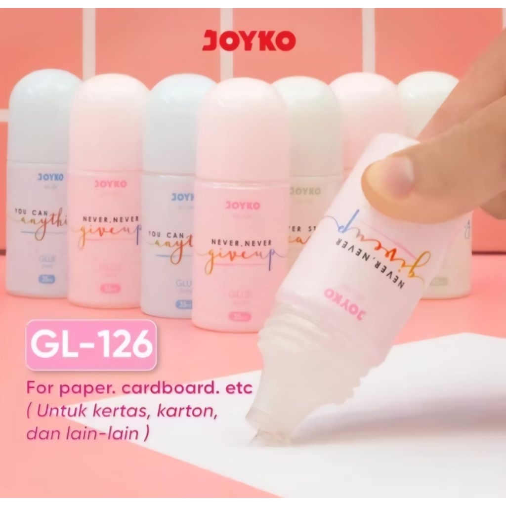 

Lem Kertas Cair Joyko GL 126 kemasan 35 ml 1 ( Satu ) Pcs / Liquid Glue