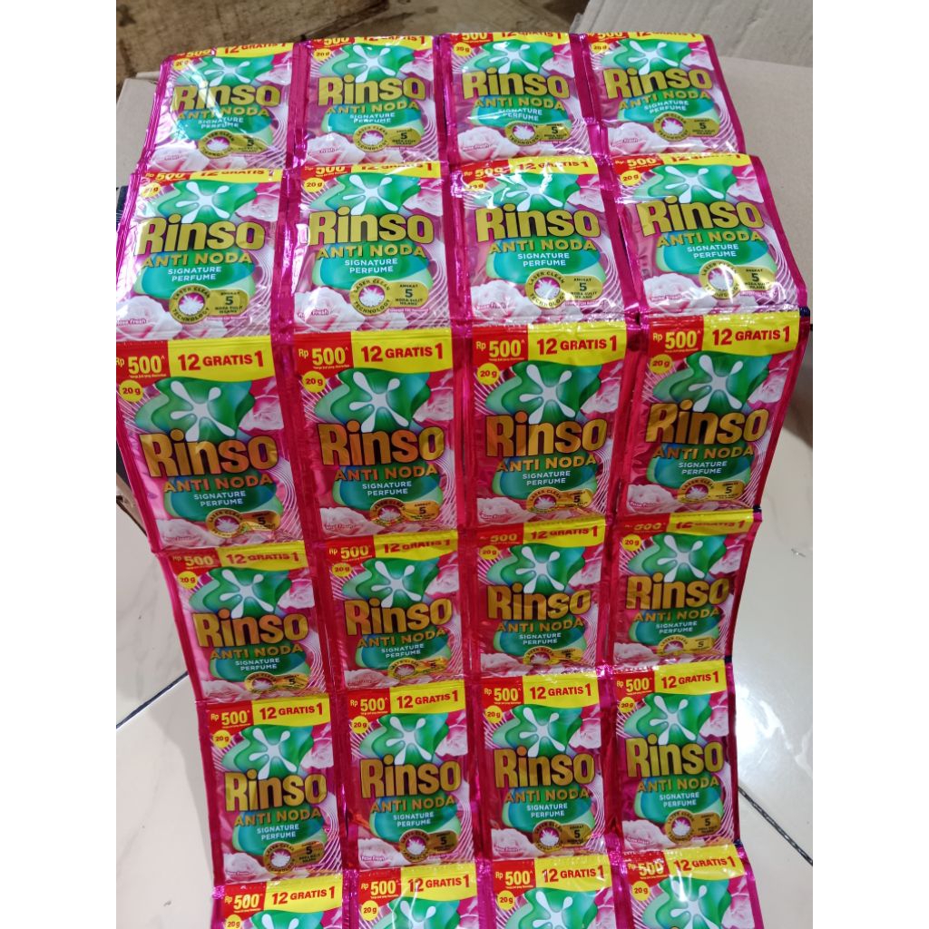 (BISA COD) RINSO CAIR SACHET 1 DUS KEMASAN 500 isi 104 pcs