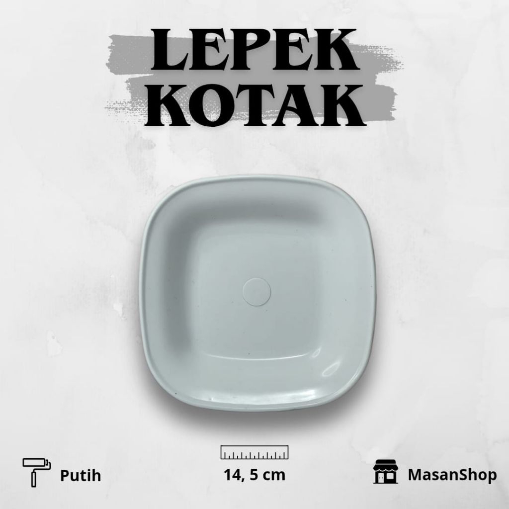 LEPEK KOTAK| TATAKAN GELAS PLASTIK 12 PCS (1 LUSIN) WARNA PUTIH