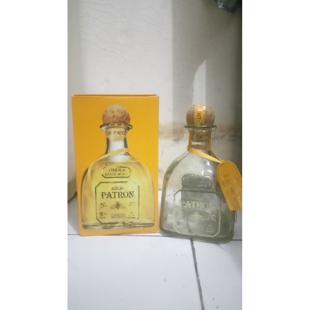 Jual Botol Bekas Patron Anejo Tequila - 750 ml ( LENGKAP DENGAN BOX )