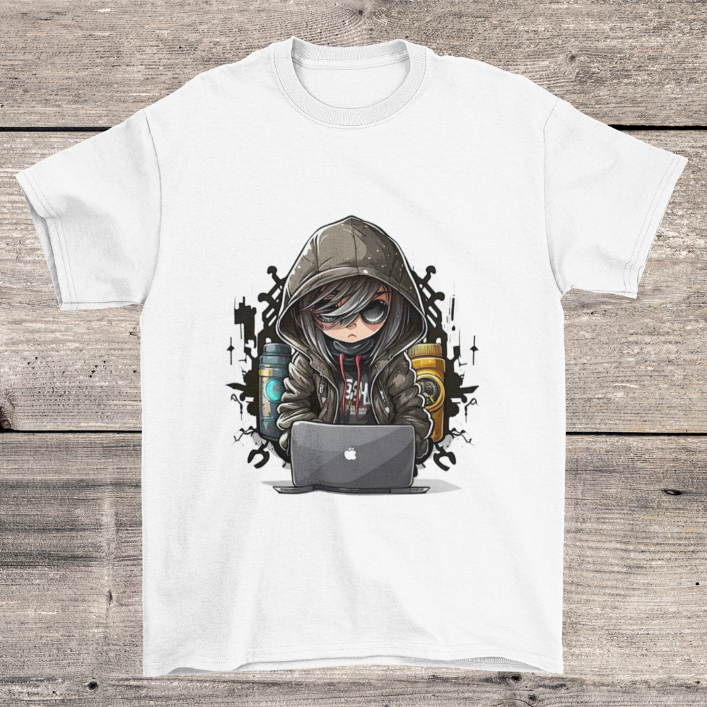 T-Shirt Kaos Pria Wanita - Hacker Girl Unisex