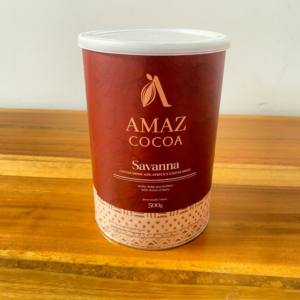 

AMAZ COCOA Savanna 500g - Minuman Cokelat Murni dari Massa Kakao Afrika