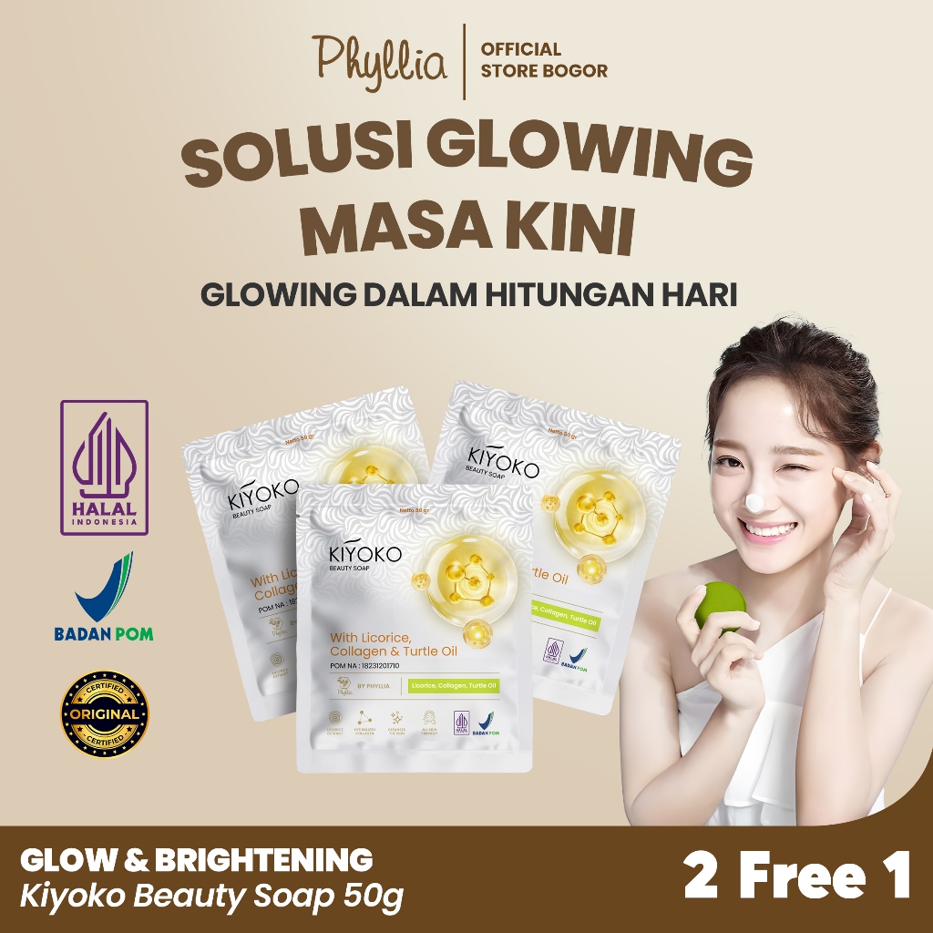 PHYLLIA KIYOKO SOAP Beli 2 Gratis 1 Sabun Ampuh Mengatasi Flek Hitam BPOM Asli