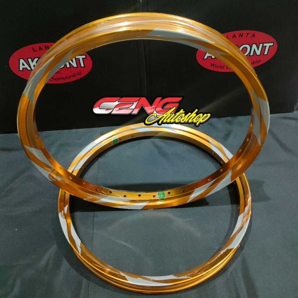Velg Akront Morad Spain Premium Blade Biru dan orange R17/UK140 Ring Velg Akront Morad Spain Blade B