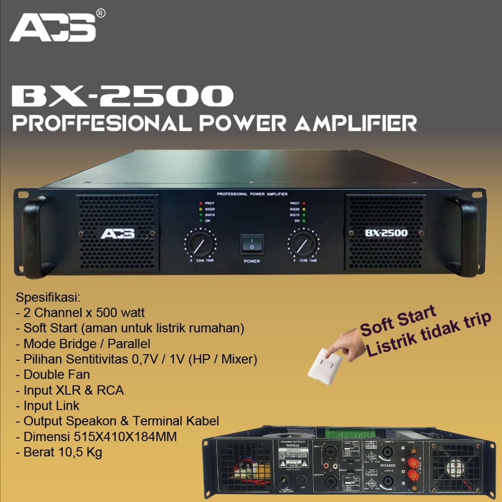 POWER AMPLI ACS BX2500 / BX 2500 / BX-2500