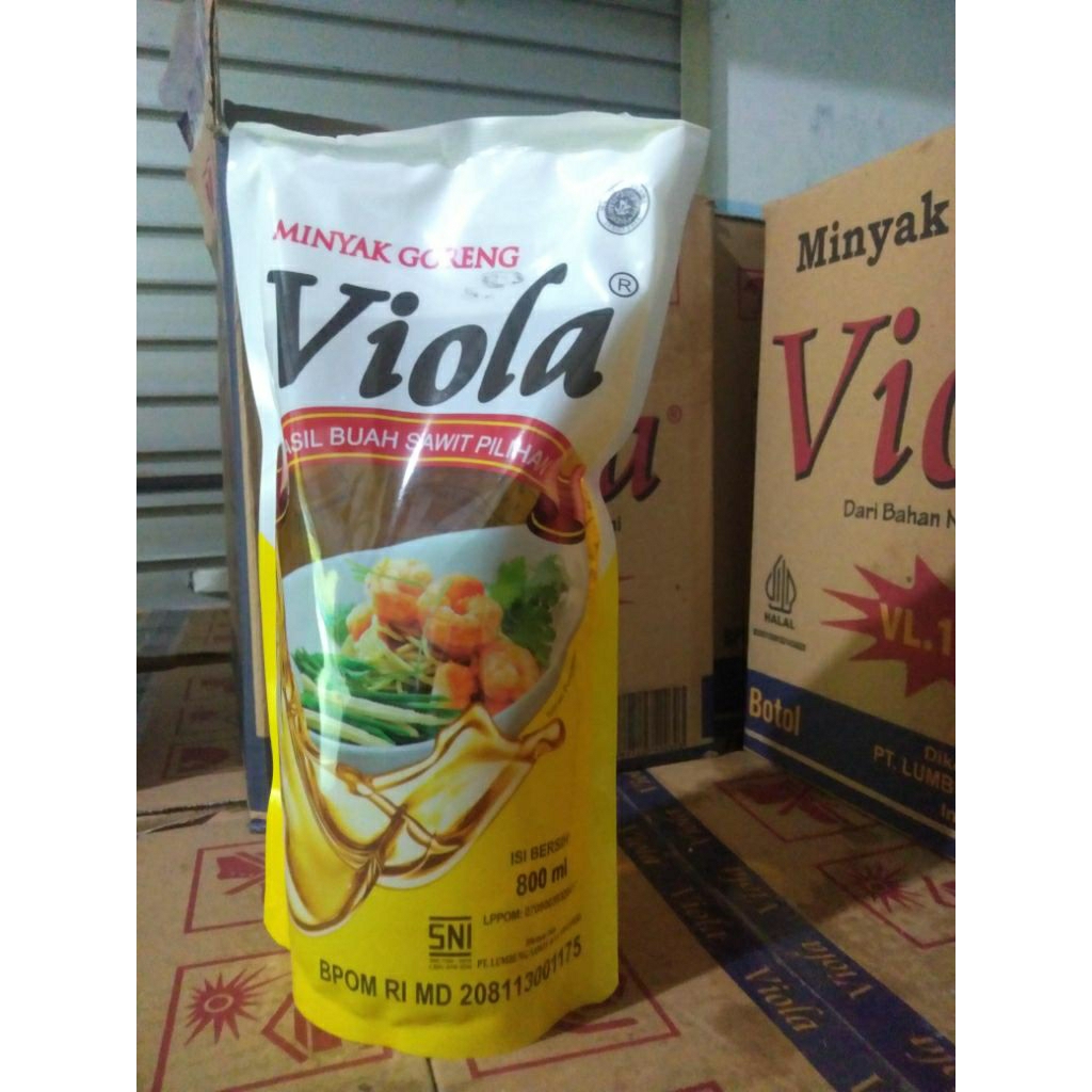 

Minyak goreng viola 800 ml isi 6 pcs