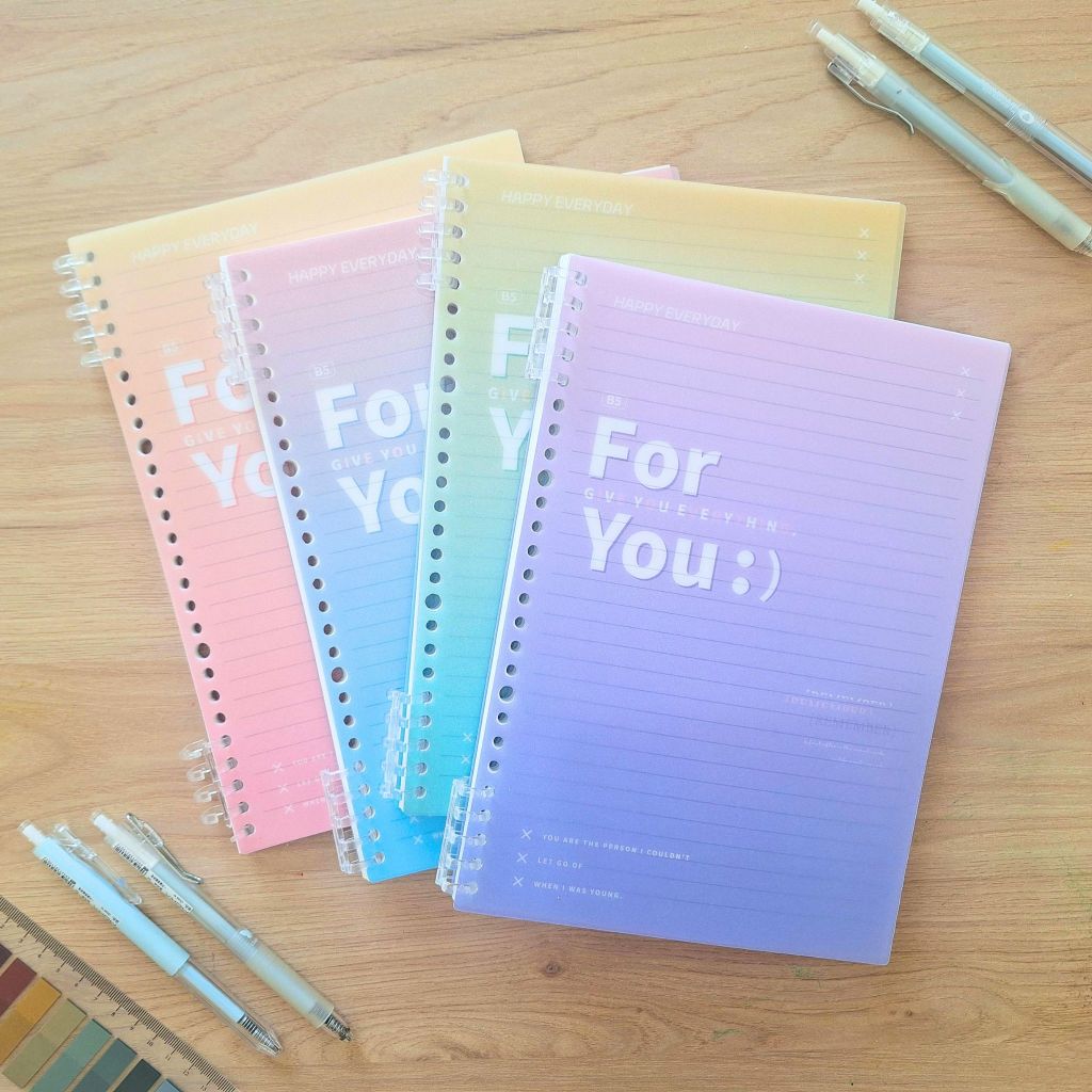 

FOR YOU Notebook Spiral B5 Bisa Digulung & Diisi Ulang Bisa diputar 360 derajat isi 60 Lembar