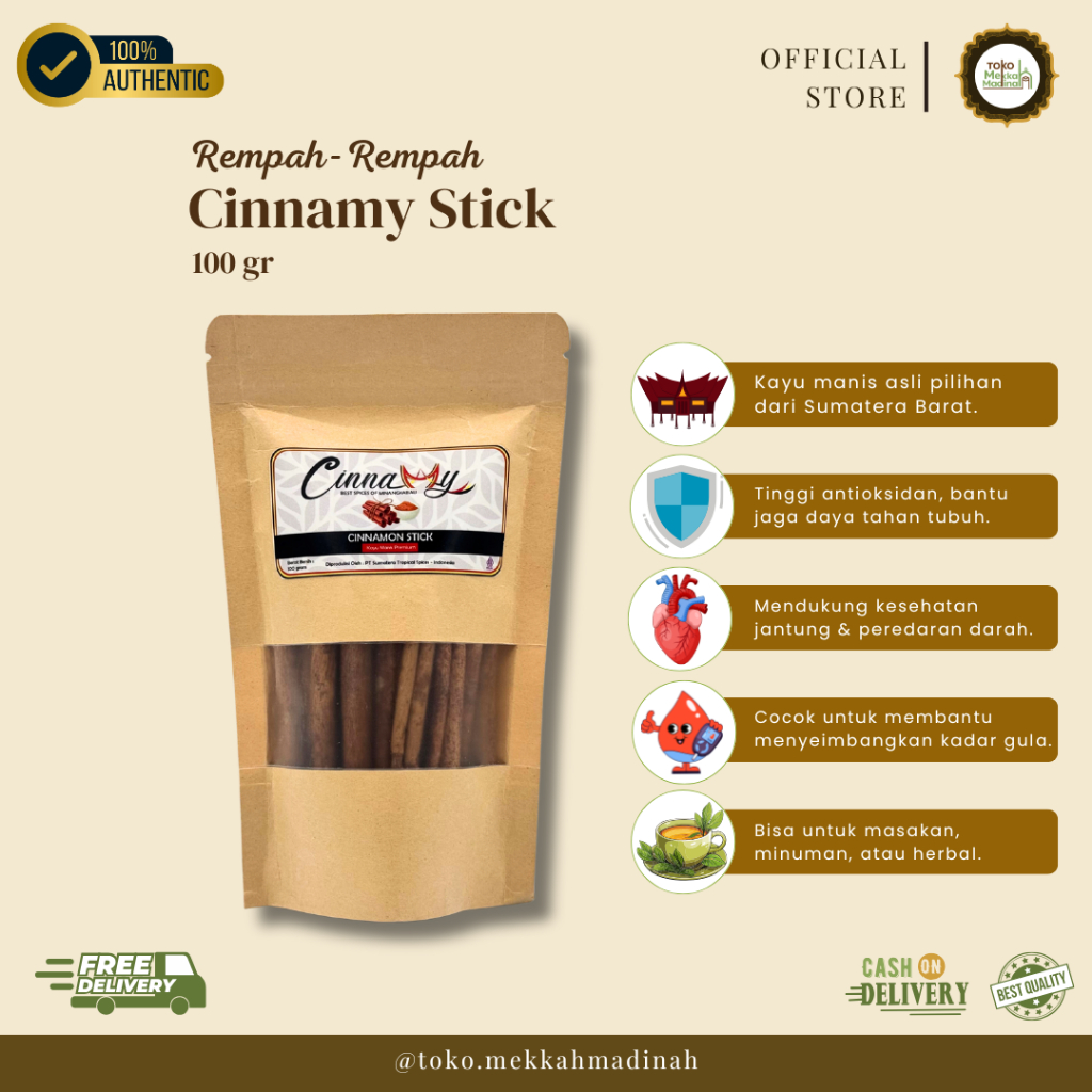 

Cinnamon Stick / Kayu Manis Batang 100gr