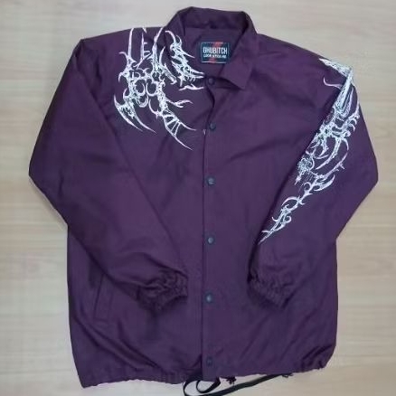 custom painting cybersigilism coach jacket emo alt