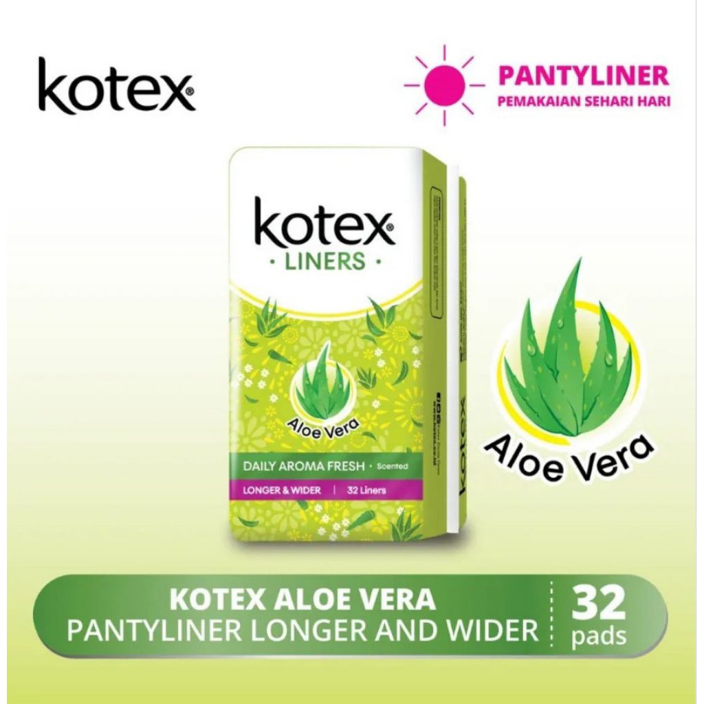 Kotex Pantyliner Aloe Vera 32 pcs