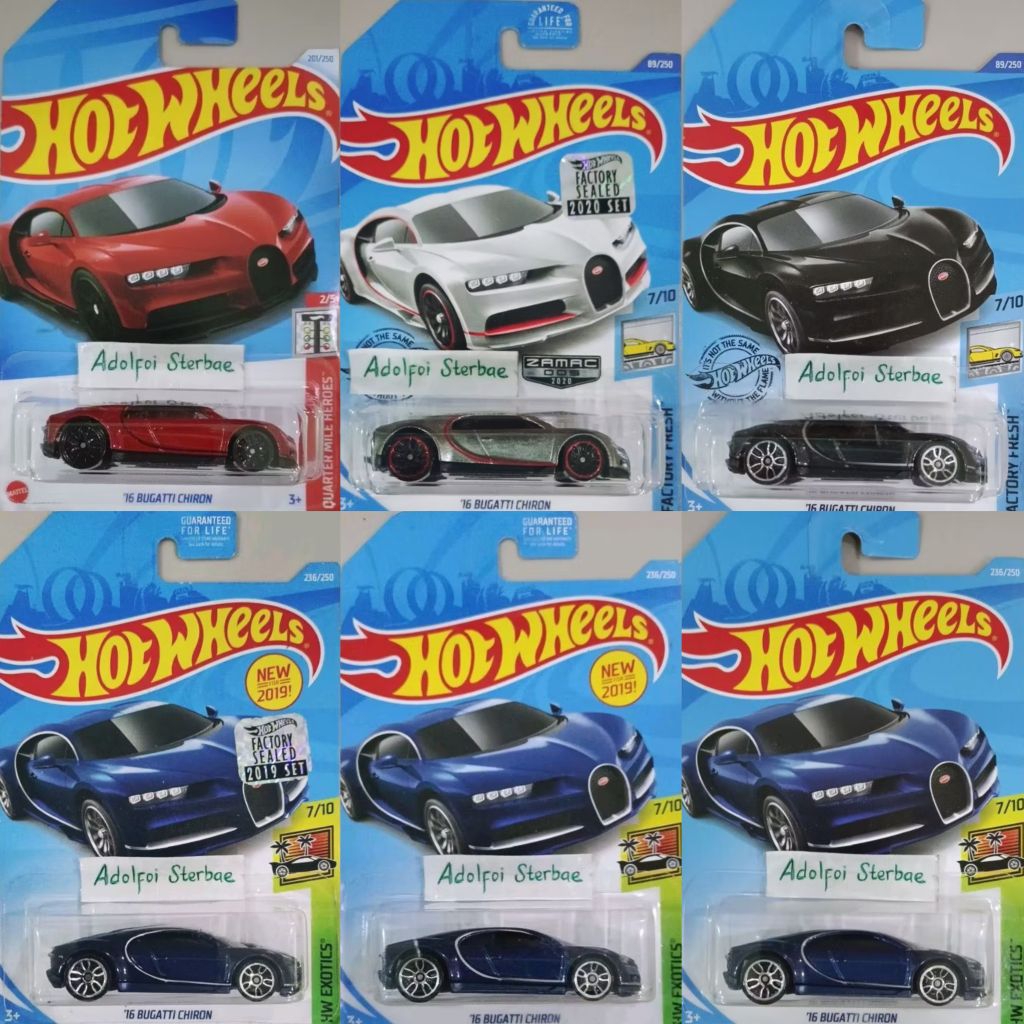 hotwheels hot wheels '16 bugatti bugati chiron ciron hw exotics factory fresh custom ban karet akta 