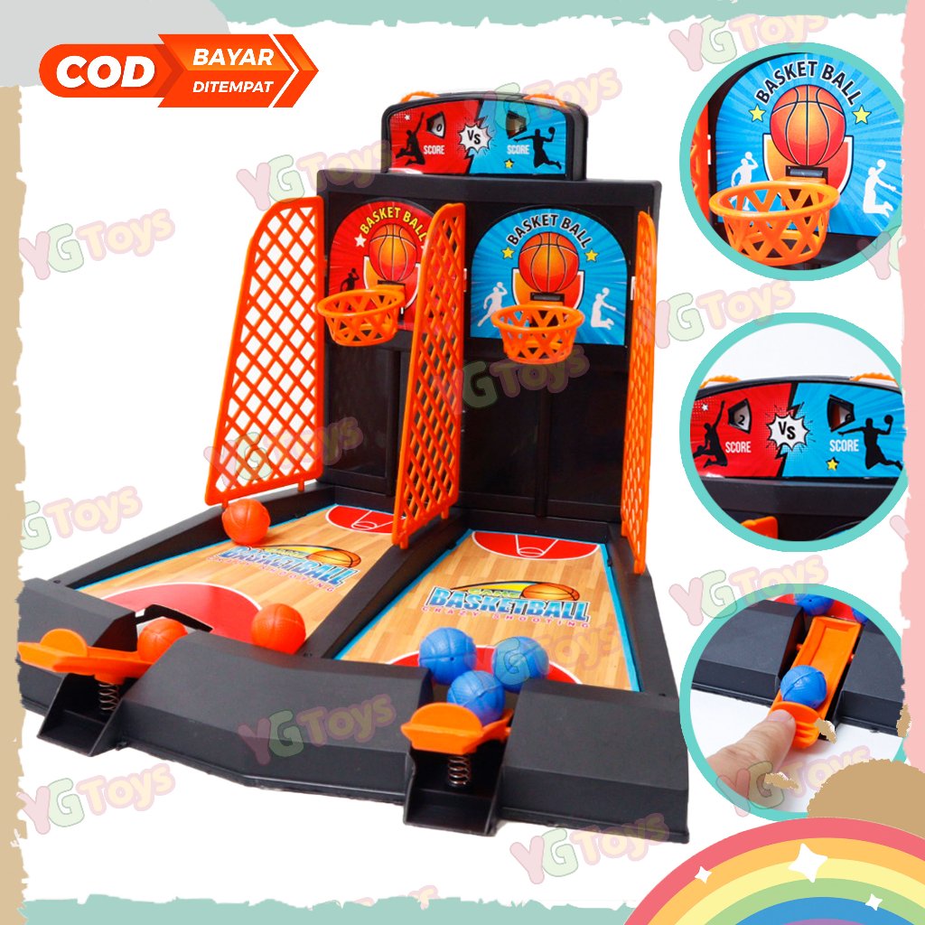 Yes Toy Mainan Basket Ball Shooting Board Game Basketball Crazy Shooting Game