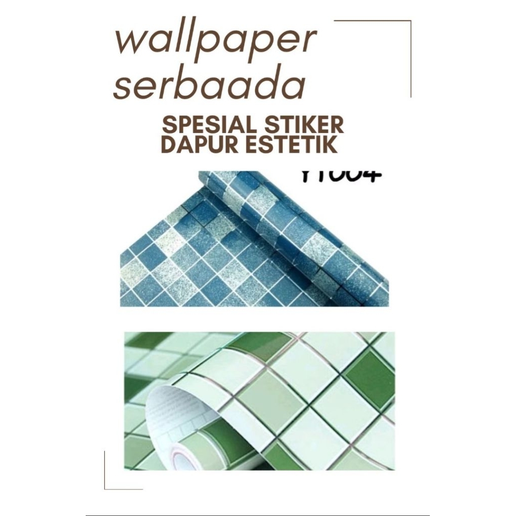 Wallpaper Stiker Dinding Dapur Kotak Wallstiker Dinding Dapur Motif Kotak Kotak