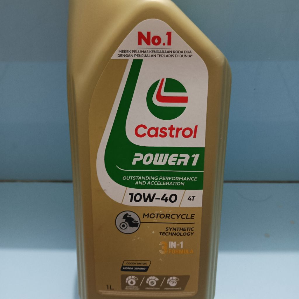 OLI MESIN MOTOR VESPA PIAGGIO MATIC ALL SERIES 1 LITER 10W-40 CASTROL POWER 1