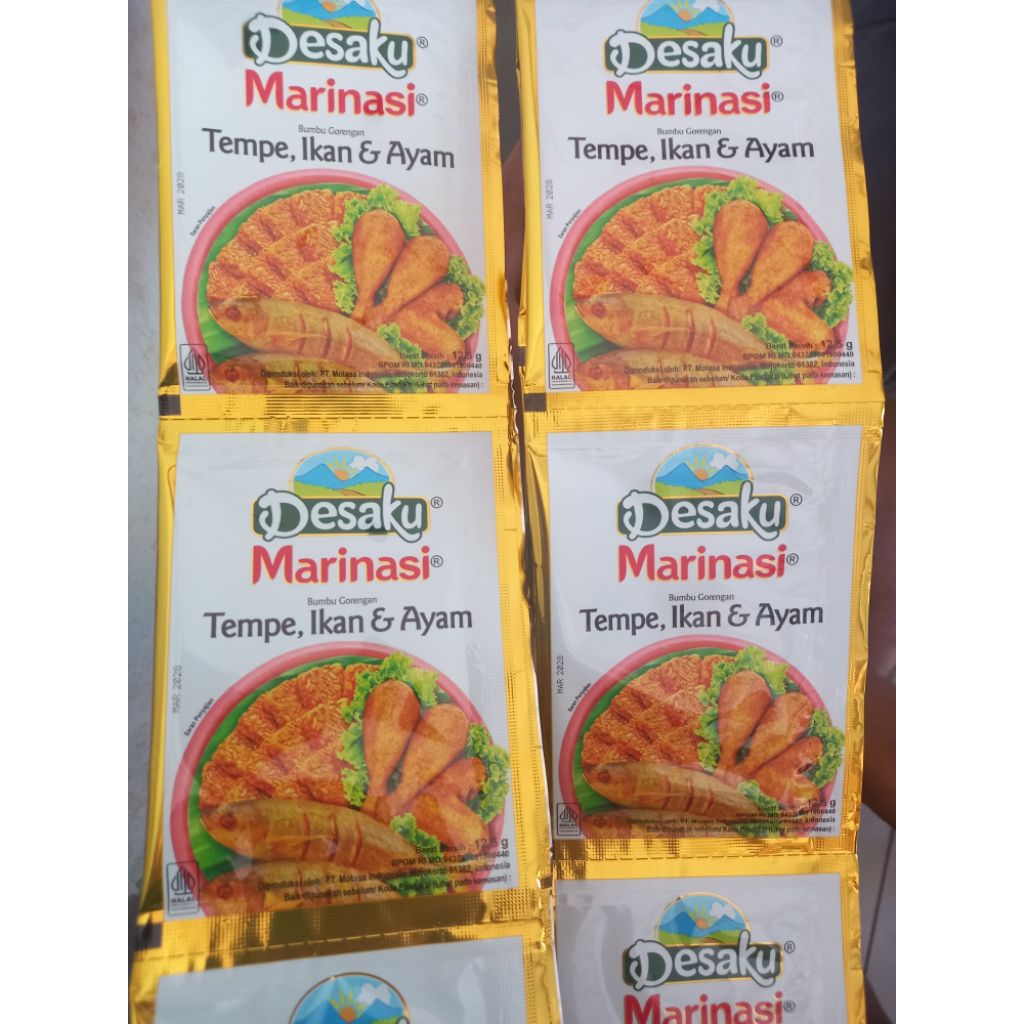 

Desaku Marinasi, Bumbu Goreng, Ayam, Tahu, Tempe dan Ikan (per-PCS)
