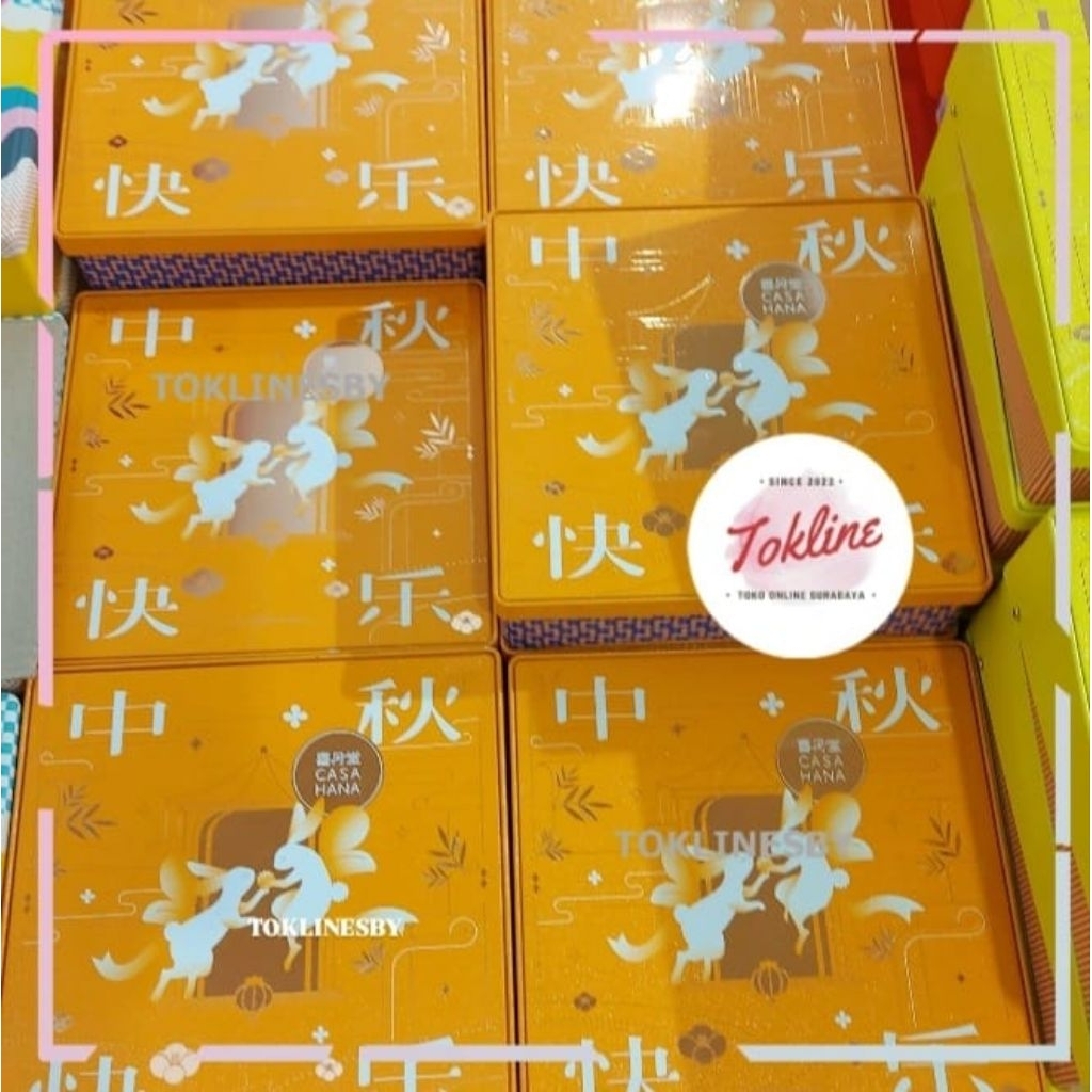 

CASA HANA CASAHANA MOONCAKE MOON CAKE KUE BULAN LOVE MOON FOR FOUR ORANGE KUNING ISI 4 VEGETARIAN