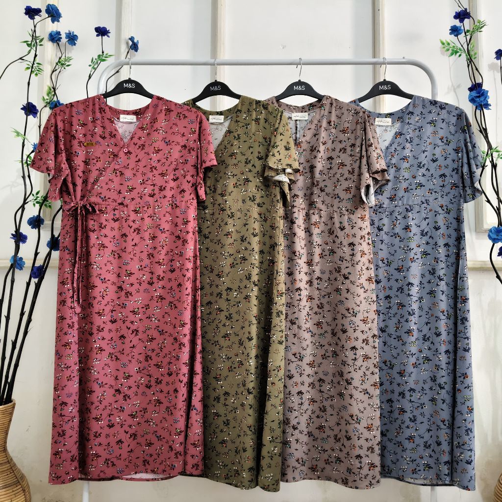 Daster Rayon Premium Lengan pendek motif bunga baju atasan wanita