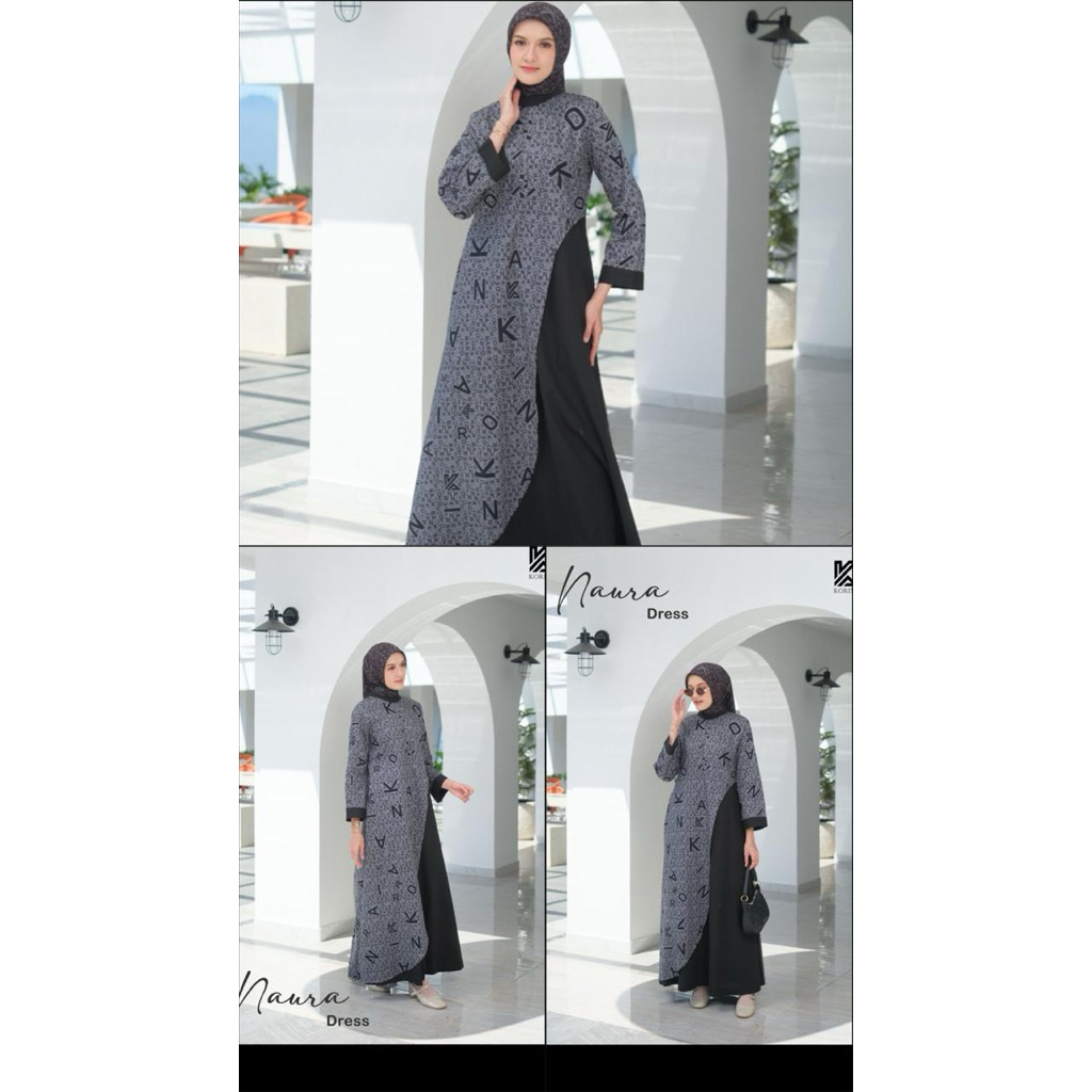 Naura Dres korina Dareen Dres korina,CLARA MIDI DRES KORINA original
