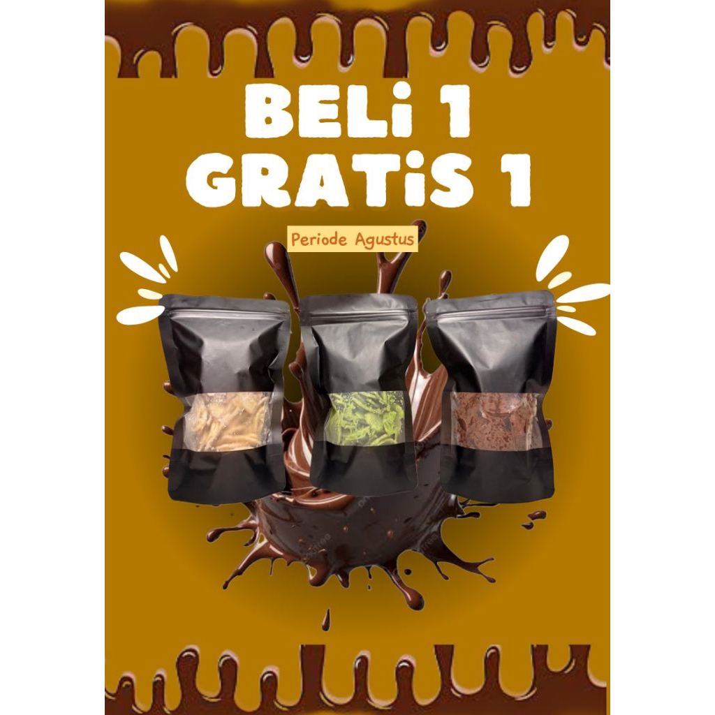

(PROMO AGUSTUS) BELI 1 GRATIS 1 Kripik pisang cokelat lumer 125 gram