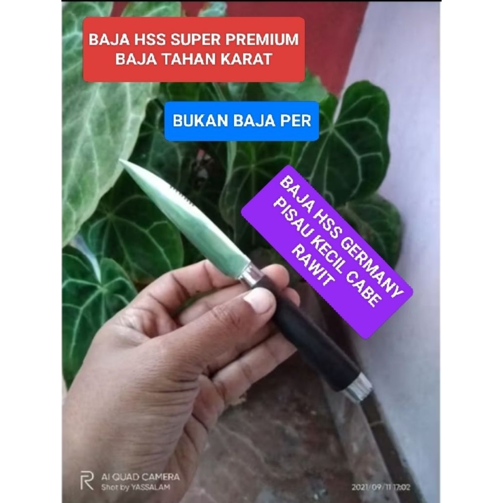pisau baja putih super tajam anti karat model simpel elegant