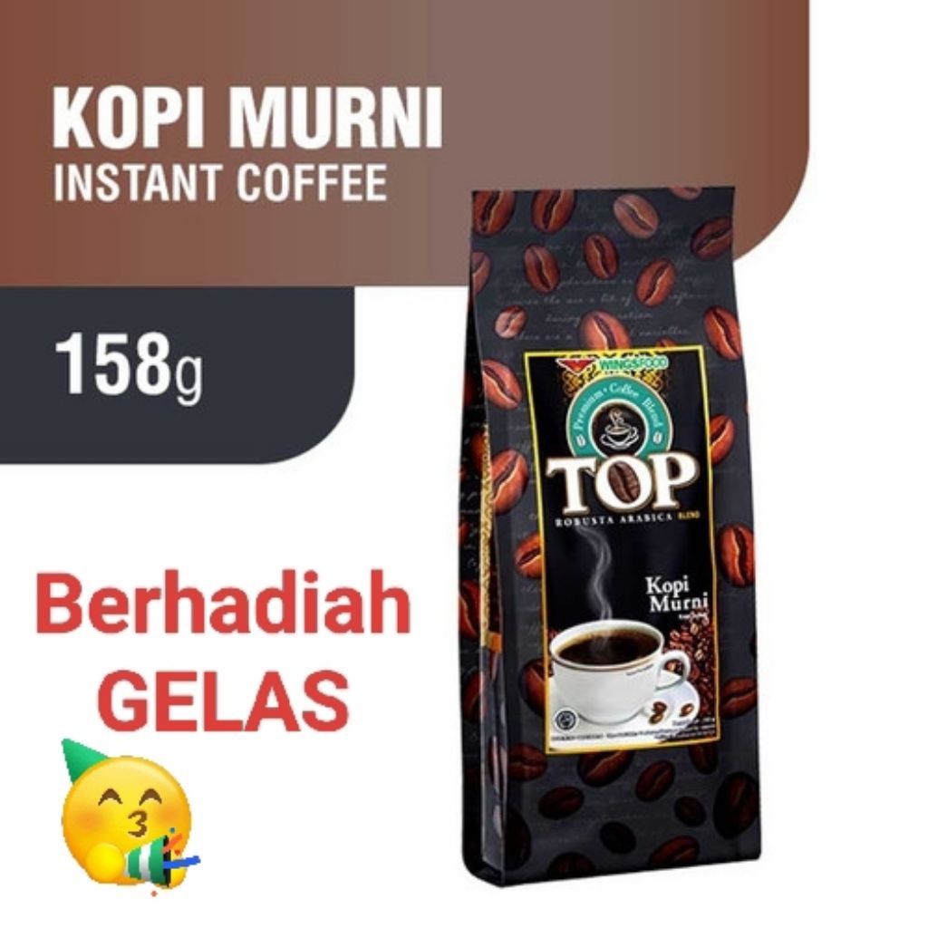 

Kopi TOP Murni 158gr Free Gelas