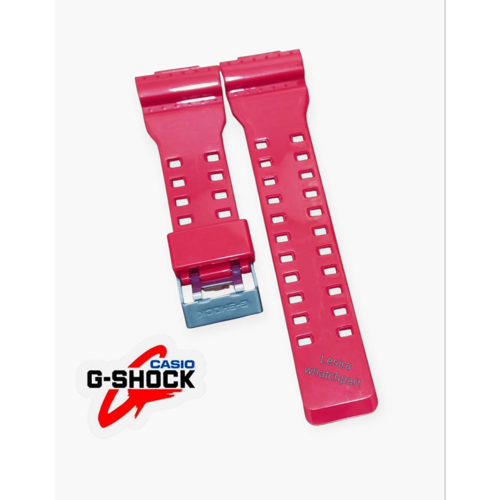 STRAP JAM GA100 TALI CASIO G SHOCK GA100 ORIGINAL GA 100 WARNA MERAH MENGKILAP