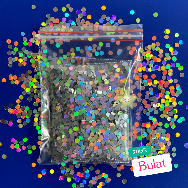 

Glitter Shaped Holo Bulat Circle 20gr Dots Round DIY Shape Tempelan Estetik Aesthetic Hias Tempel Dekorasi Kilauan Taburan Berkilau Beautify Beauty Cute Lucu Variasi Bentuk Shiny Tabur DIY Gliter Manik Good Quality Blimbing Indah Sablon Malang