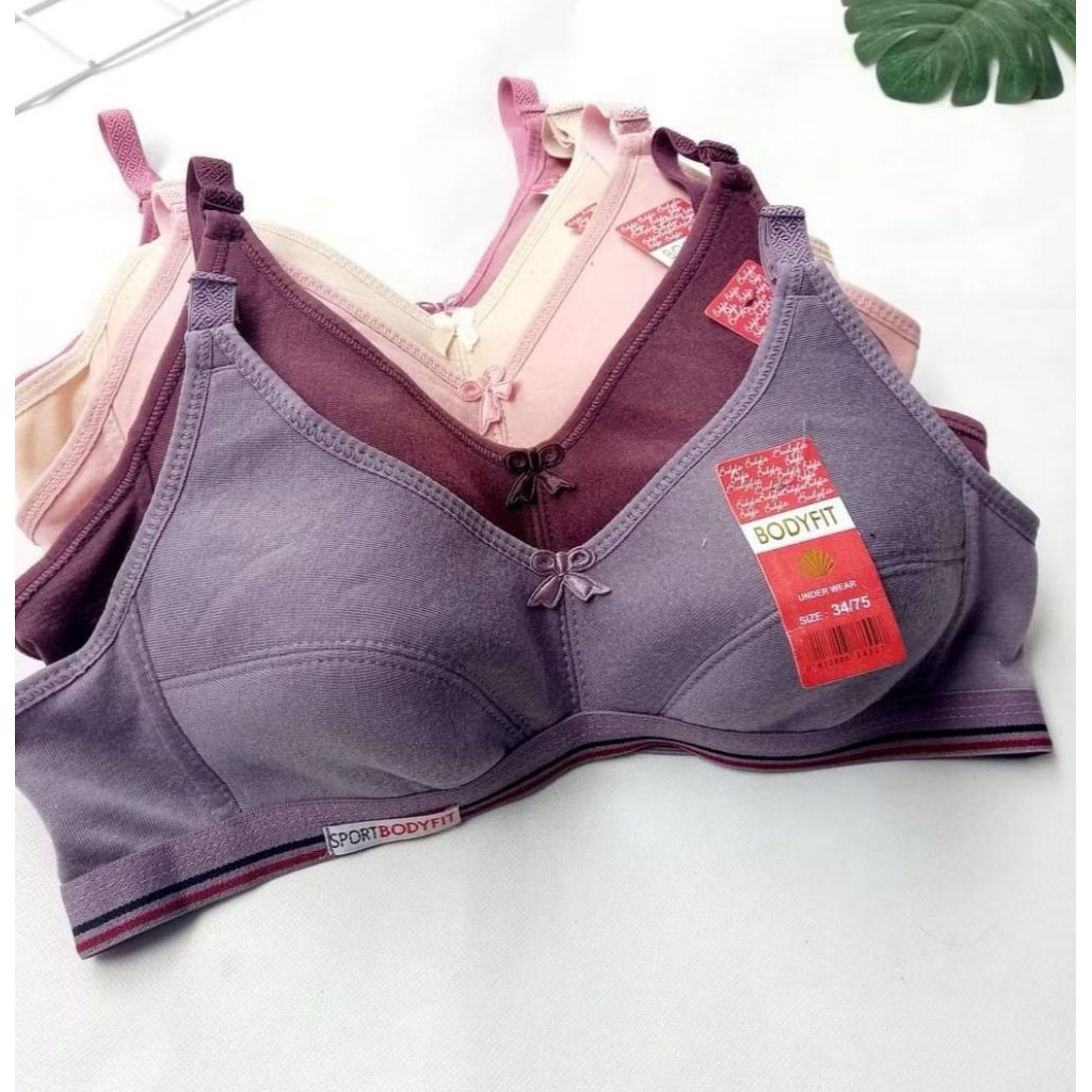 PAKET 6 PCS BH BRA SPORT DEWASA MOTIF POLOS TERLARIS UKURAN 36 38 40 42