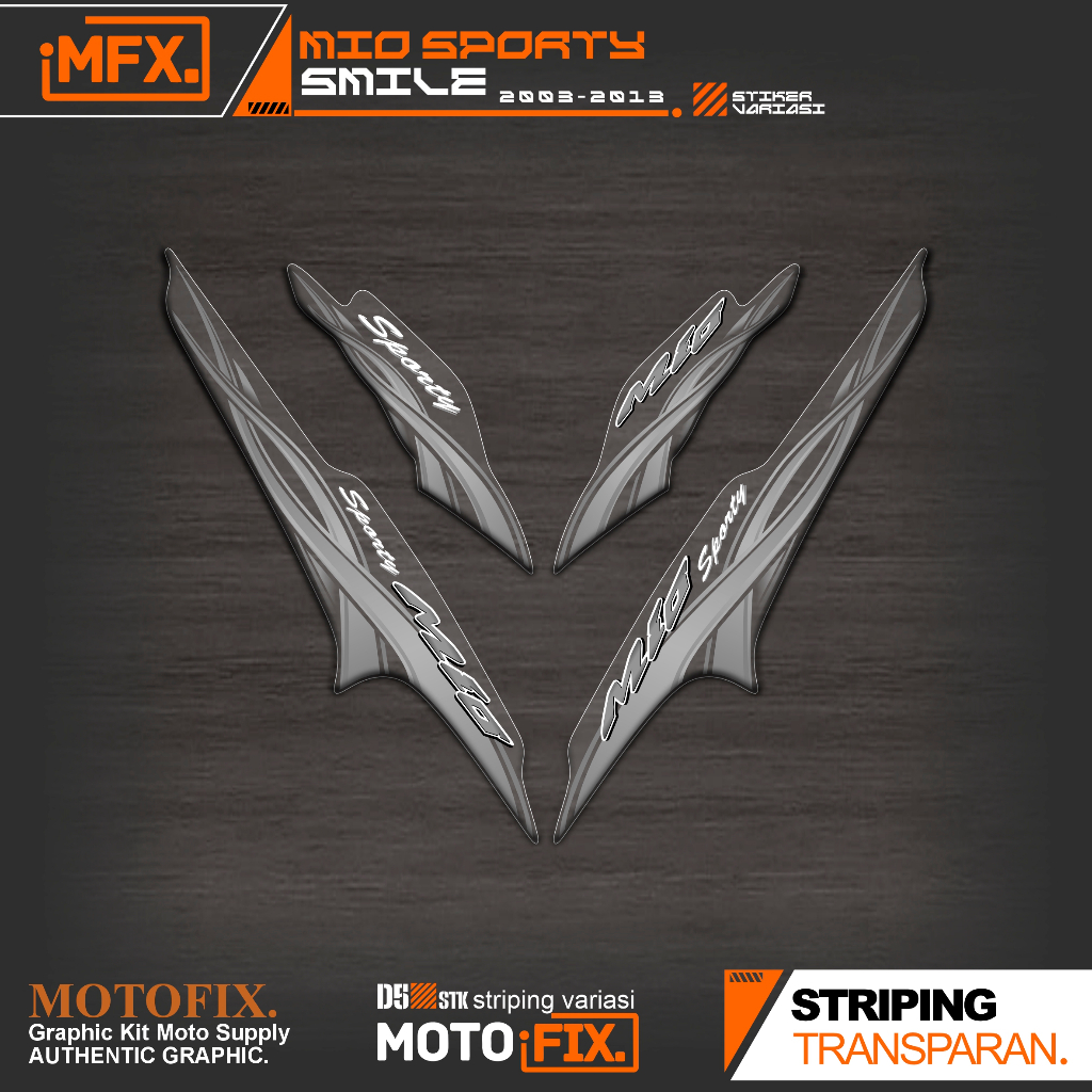 STRIPING TRANSPARAN UV MIO SPORTY MOTIF 54 STIKER BENING YAMAHA MIO SMILE GARNIS STIKER MIO SPORTY
