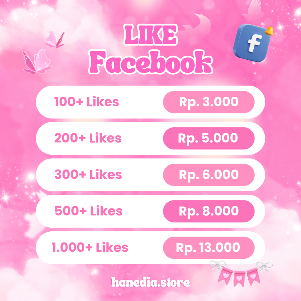 Like Facebook Permanen Aktif Real Murah