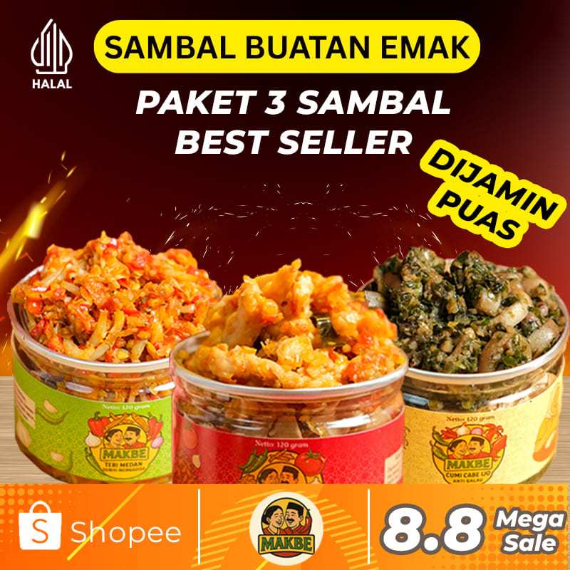 

SAMBAL MAKBE - Paket 3 Sambel Original Buatan Emak Rekomendasi Emak & Babe