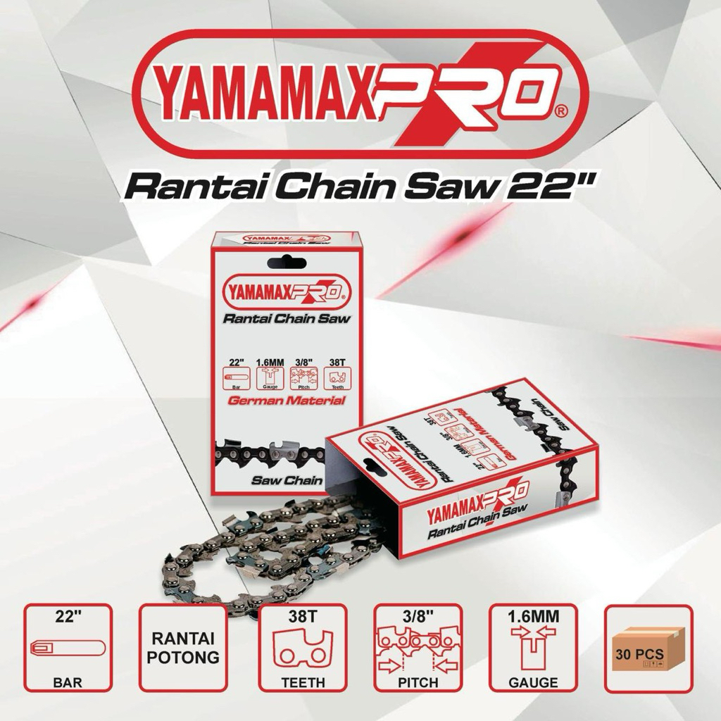 Rantai Chain saw Spare part rantai Chain saw 22 inch GX 58 Yamamax Pro Rantai Potong Chainsaw Gergaj