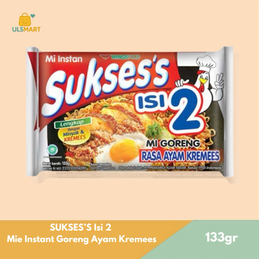 

SUKSES’S Isi 2 Mie Instant Goreng Ayam Kremees 133 g