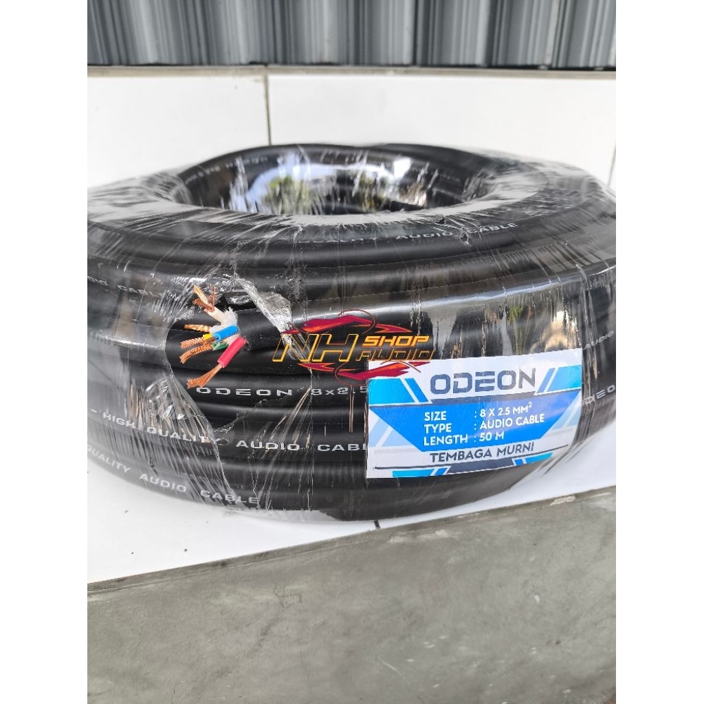 Kabel Speaker 8x2,5 ODEON Audio NYYHY Odeon 8x2,5mm 8x2.5mm 8x2,5 8x2.5 mm Roll 50 Meter 50 M Hitam 