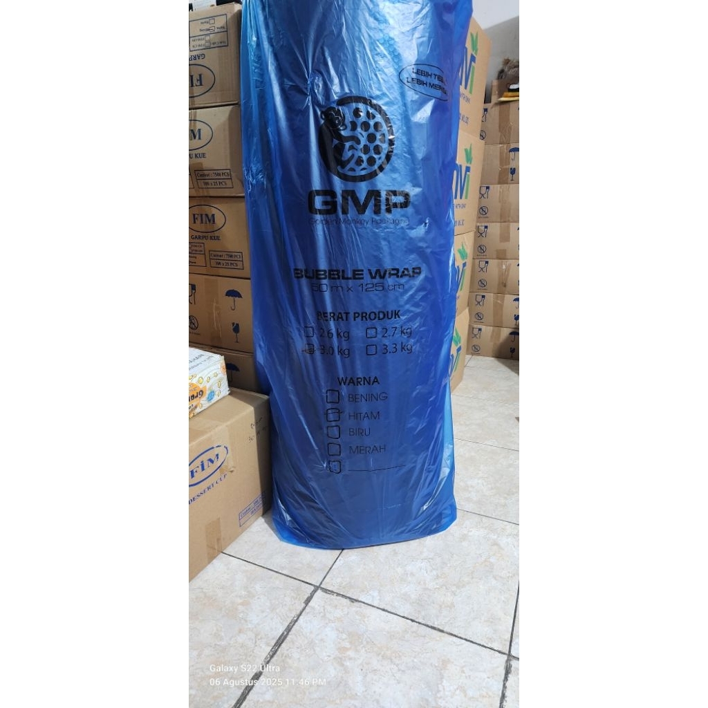 

Bubble Wrap Hitam Merek GMP 3 KG