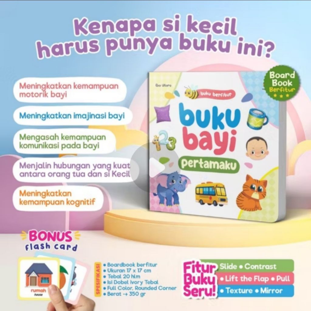 BUKU BAYI PERTAMAKU, BUKU BAYI BOARDBOOK ZIYADBOOK, BOARDBOOK