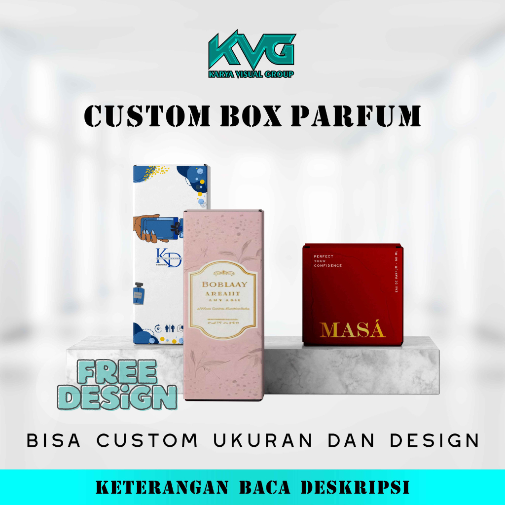 

Cetak Kemasan Box / Dus Skincare Parfum Custom Design / Ukuran