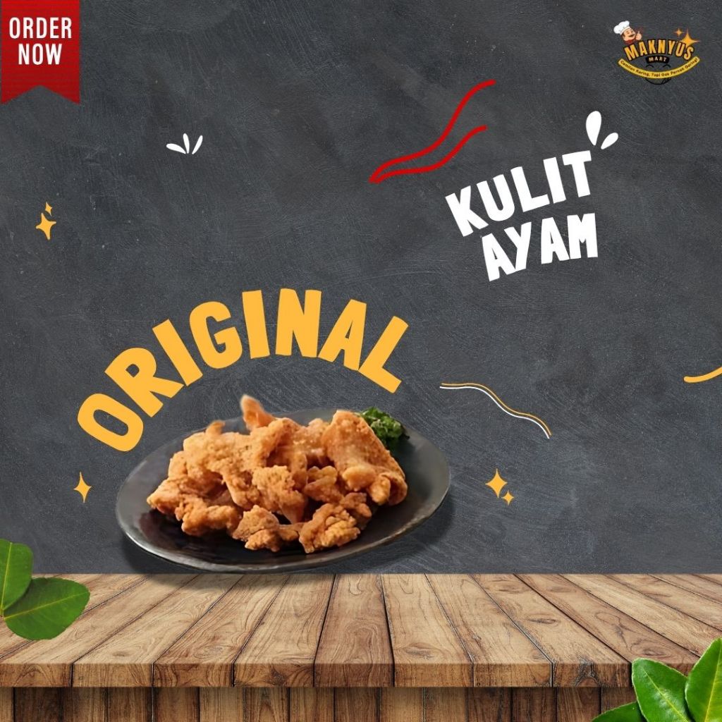 

Kulit Ayam Crispy 1KG - 250G Original Gurih dan Pedas Daun Jeruk