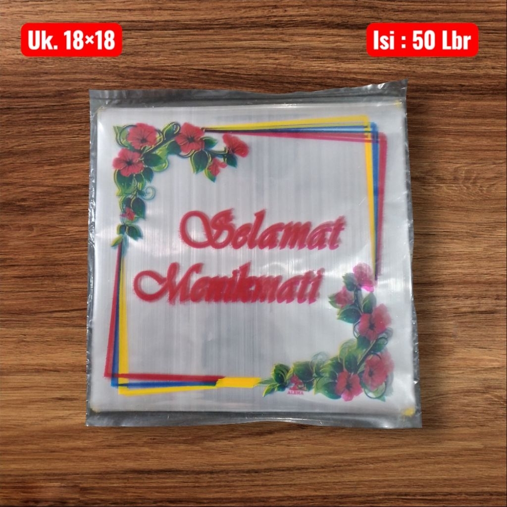 

Plastik Selamat Menikmati isi 50 Lembar
