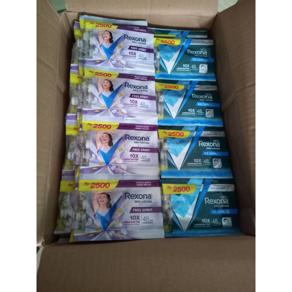 Deodorant Rexona 1renteng isi 12sachet Lotion