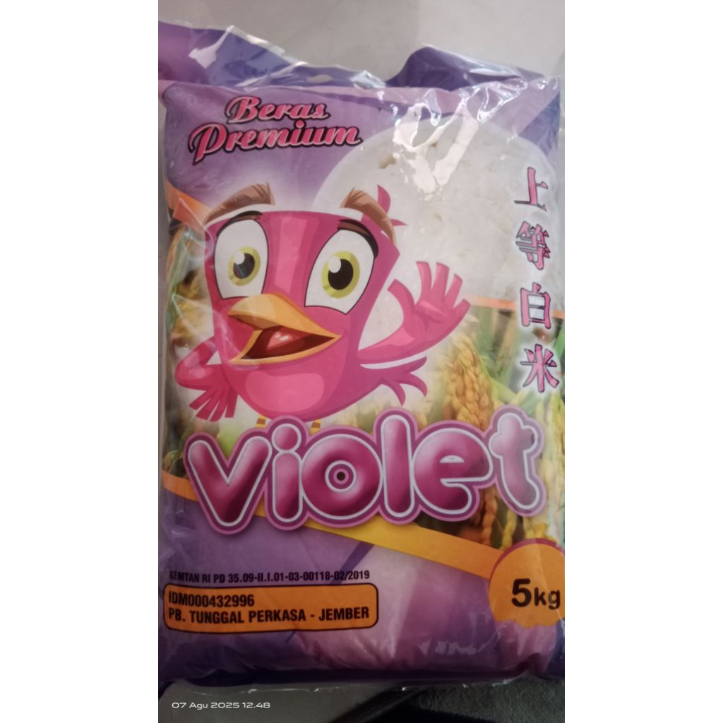 

beras violet 5kg 4pcs