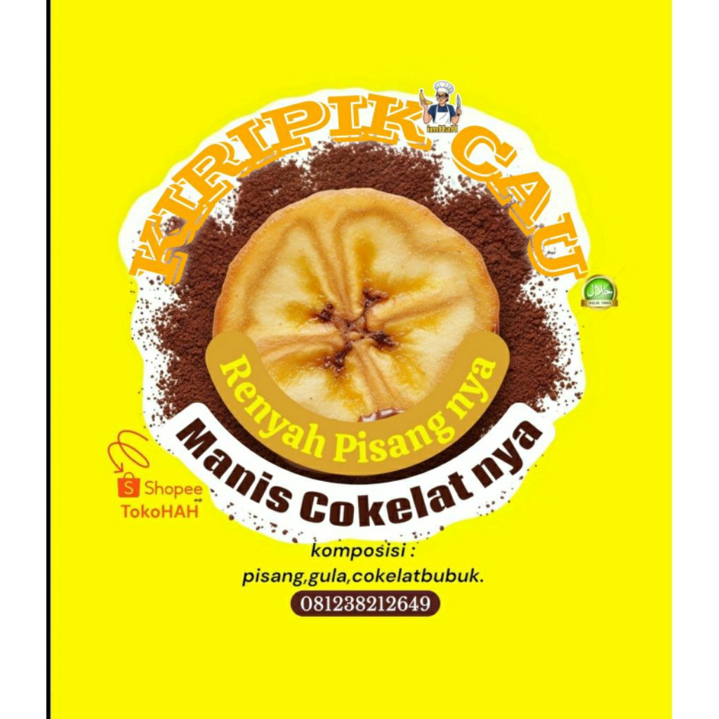 

55gr,kiripikcau,kripikpisangcoklat,kripik,pisang,coklat,kriuk
