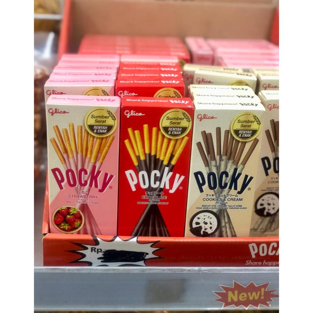 

Pocky Glico 20gr - Aneka Biskuit Pocky - Biskuit Stik Krim Coklat Strawberry Cookies and Cream - Pocky Delicious Japanese wafer