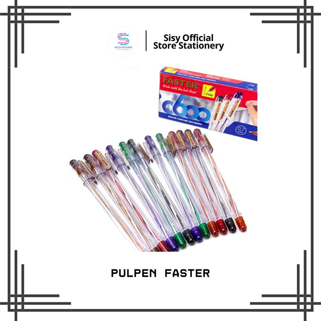 

1 Pcs Bolpoin Faster C600 / Pulpen Faster